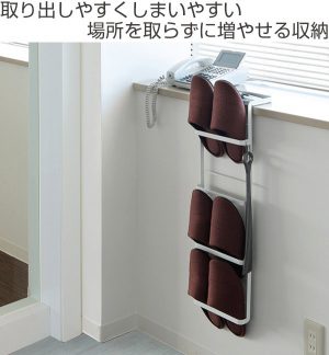 スリッパラック スリム 引っ掛け式 タワー tower スリッパ収納 （ 玄関 収納 スリッパ ラック スタンド