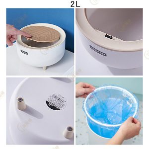 ゴミ箱 7L 2L 幅220mm ふた付き 密閉 ミニ 小型 おしゃれ ごみ箱 パッキン付 蓋つき 臭い対策 ダストボックス 見えない シンプル 台所 生ゴミ オムツ 卓上