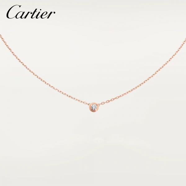 CARTIER カルティエ DIAMANTS LÉGERS NECKLACE SM ディアマン レジェ ネックレス ピンクゴールド B7215700