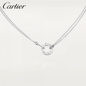 CARTIER カルティエ LOVE ネックレス ダイヤモンド2個 ホワイトゴールド B7219400