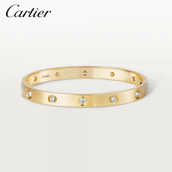 CARTIER カルティエ LOVE ブレスレット ダイヤモンド10個 イエローゴールド B6040517