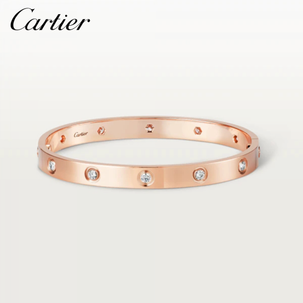CARTIER カルティエ LOVE ブレスレット ダイヤモンド10個 ピンクゴールド B6040617
