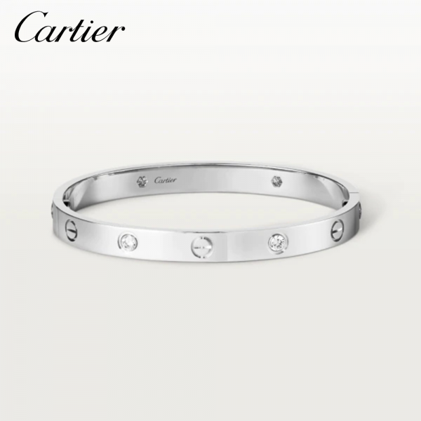 CARTIER カルティエ LOVE ブレスレット ダイヤモンド4個 ホワイトゴールド B6035817