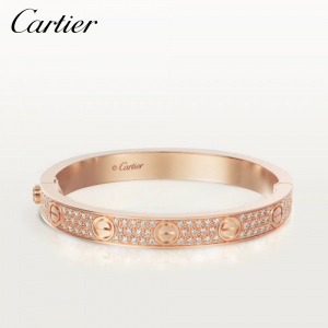 CARTIER カルティエ LOVE ブレスレット パヴェダイヤモンド ピンクゴールド N6036917