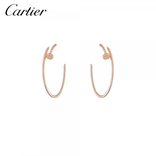 CARTIER カルティエ ジュスト アン クル イヤリング ピンクゴールド N8515009