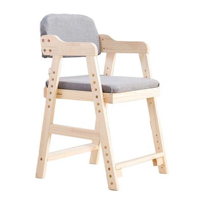 ベビーチェア おしゃれ 木製 ハイチェア キッズチェア ダイニングチェア 子ども用 椅子 クッション ハイタイプ 高さ調整 いす 子供用 天然木 安心設計