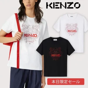 KENZO-Tiger-loose-fitting-T-shirtケンゾー-タイガー-刺繍-Tシャツ半袖-1-600x600
