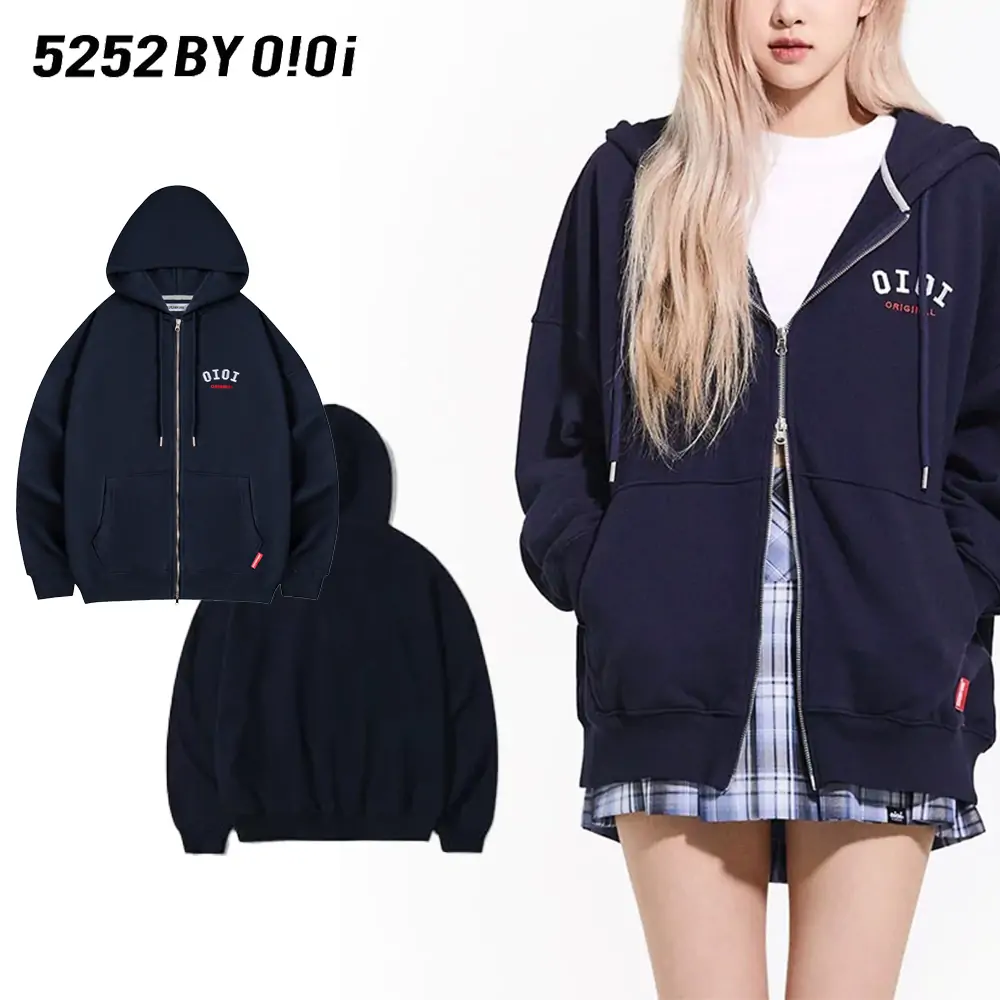 【人気デザイン】5252 by OIOI ロゴ プル パーカー古着 韓国 送料無料5252byOiOi（5252バイオアイオアイ）ワッペン