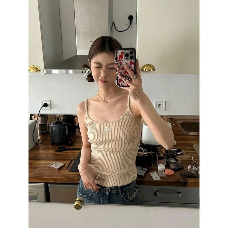 Courreges クレージュ タンクトップ レディース ベージュ – Simpl White
